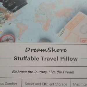 Stuffable Travel Pillow - Light Gray